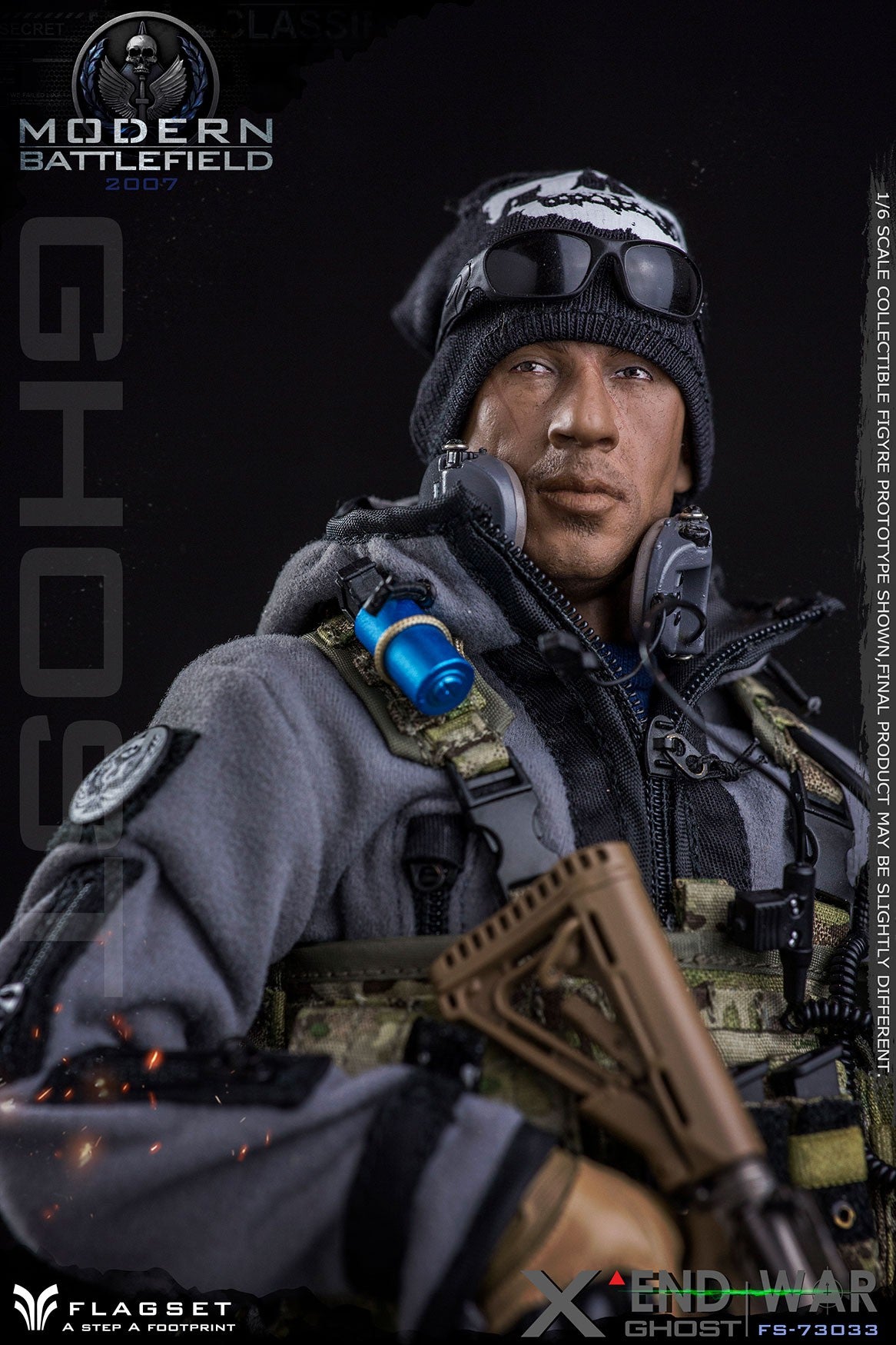 Flagset 1/6 One Sixth Modern Battlefield X End War Ghost
