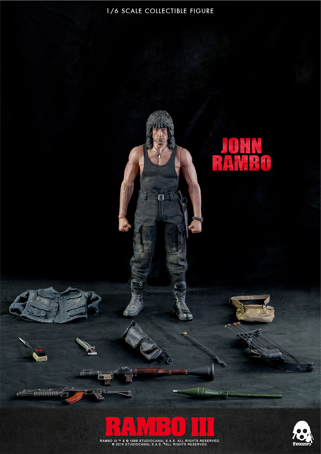 ThreeZero 1/6 One Sixth Rambo III Sylvester Stallone